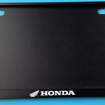 a kit of frames for number plates for motorcycles