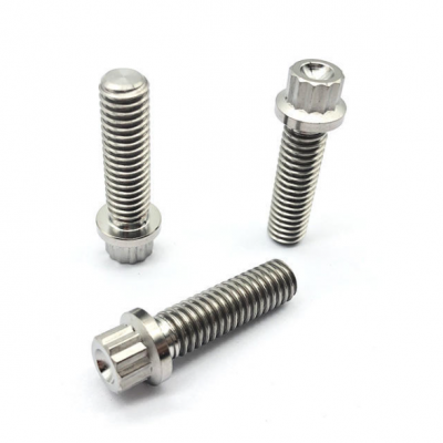 Gr5 TC4 12-point titanium flange bolt titanium alloy flange screw