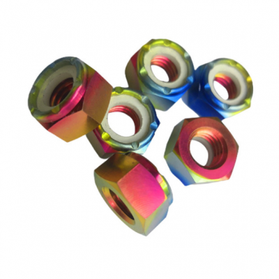 TC4 Titanium Alloy Nylon Lock Nut Anti-vibration and Anti-loosening Titanium Hexagon Bolt